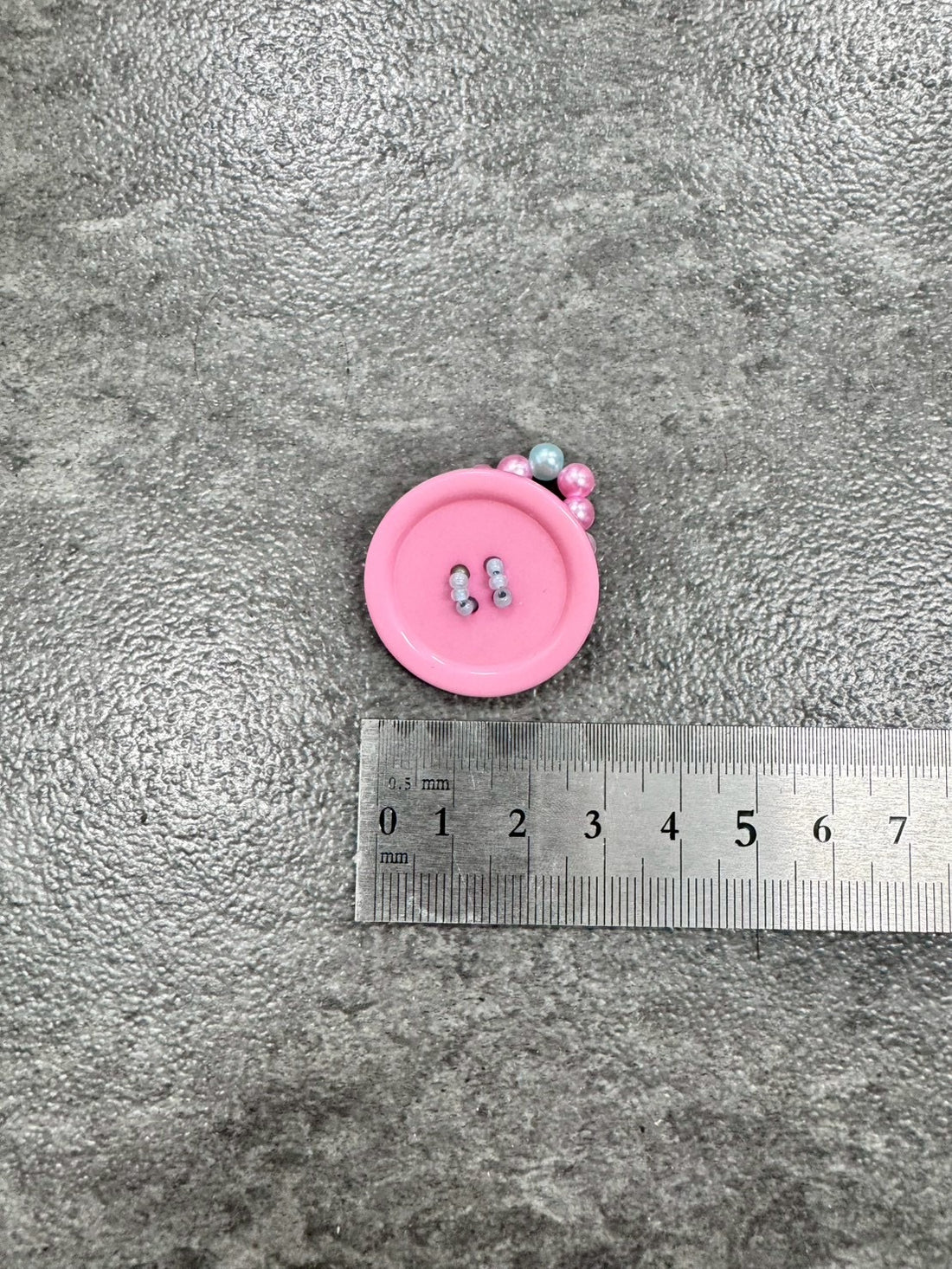 Pink Button Ring