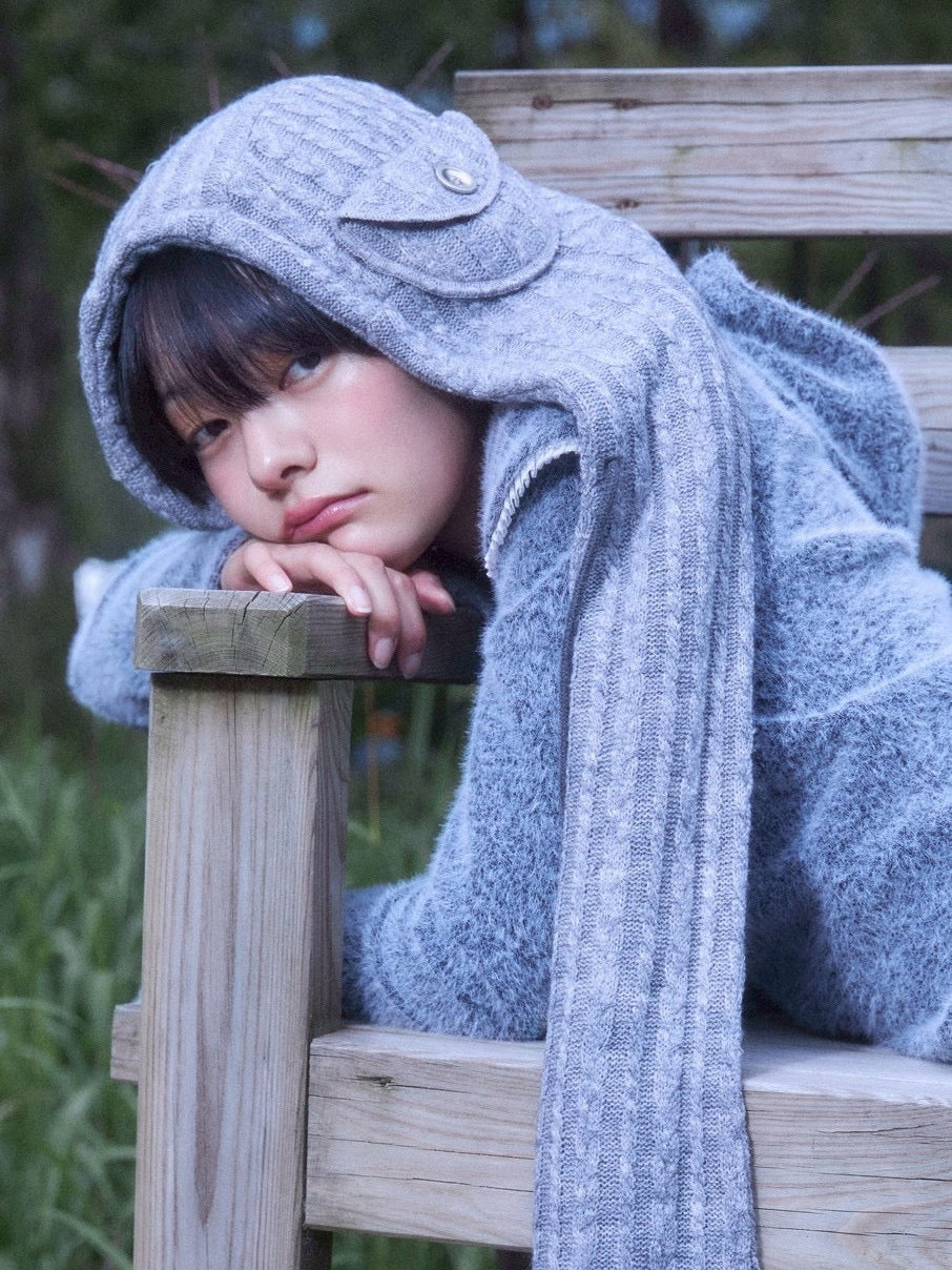 Pocket hoodie muffler