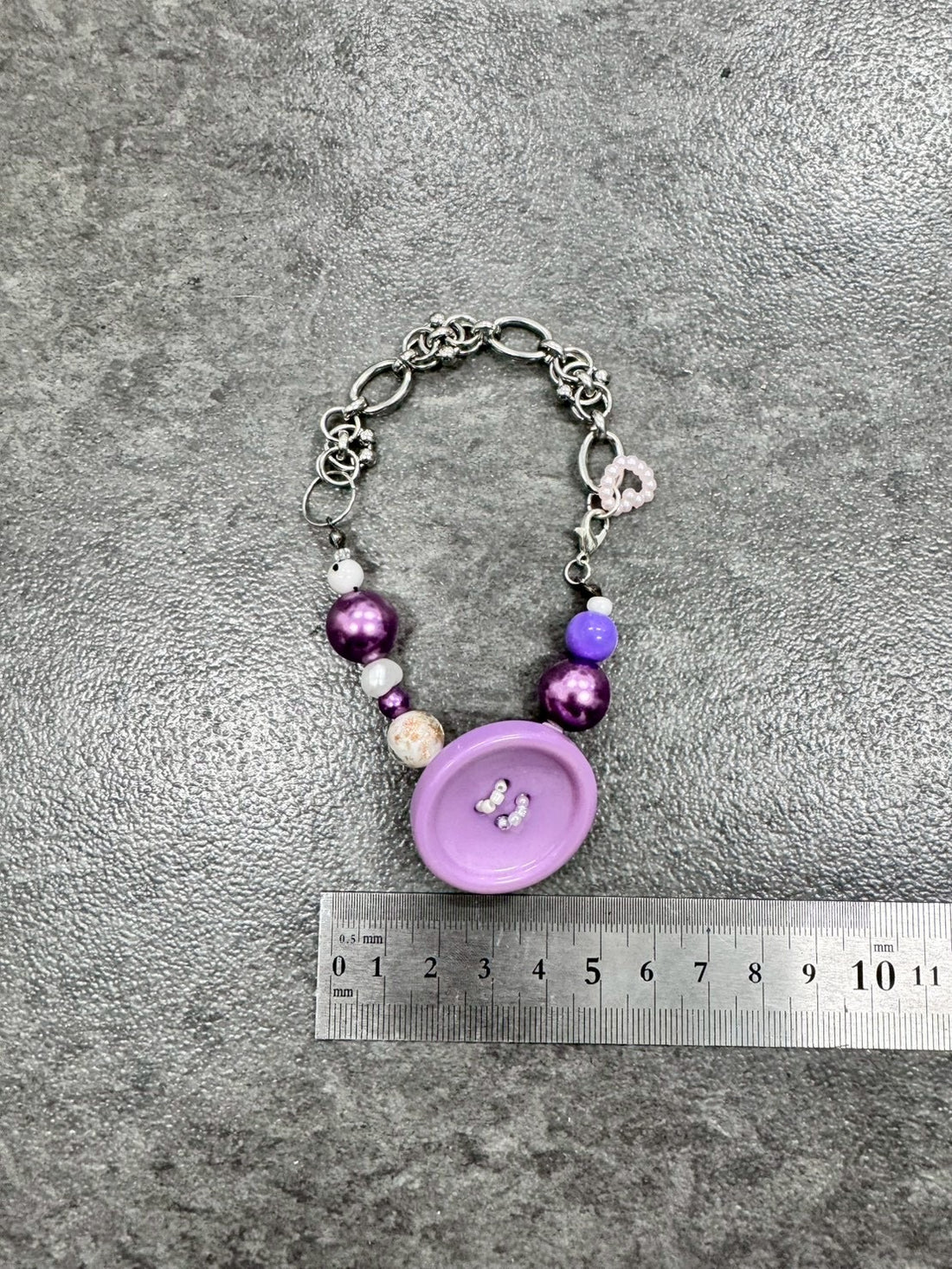 Purple Button Bracelet