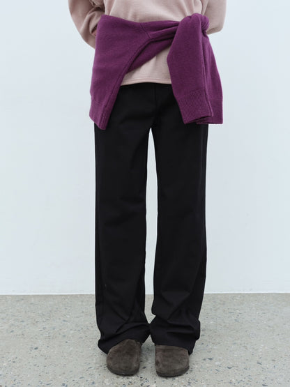 Waffle Textured Straight Pants