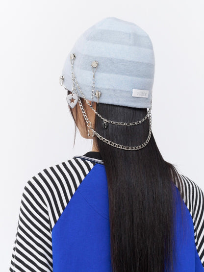 Piercing charm beanie