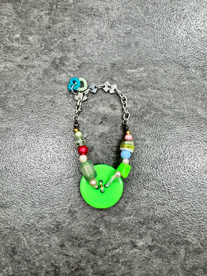 Light Green Button Bracelet