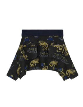Punky lizard jacquard pocket skirt