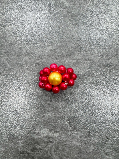 Red Gold Megaflower Ring