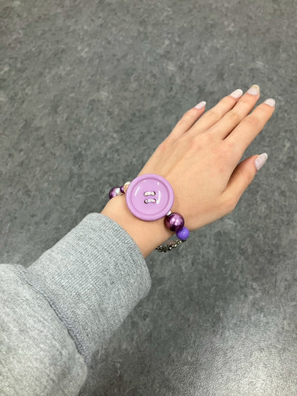 Purple Button Bracelet