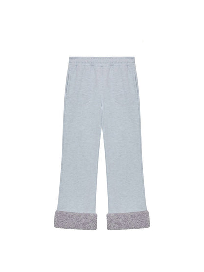 Fluffy hem sweatpants