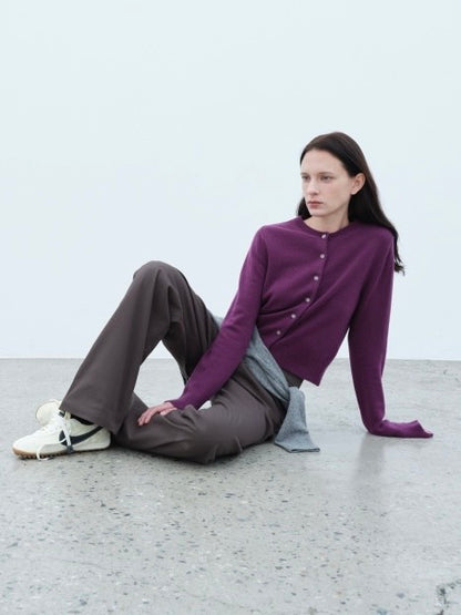 Waffle Textured Straight Pants