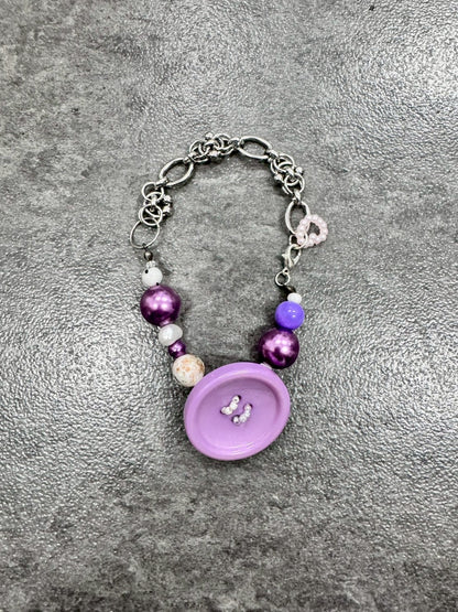 Purple Button Bracelet