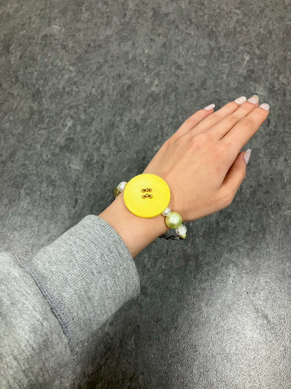 Yellow Button Bracelet