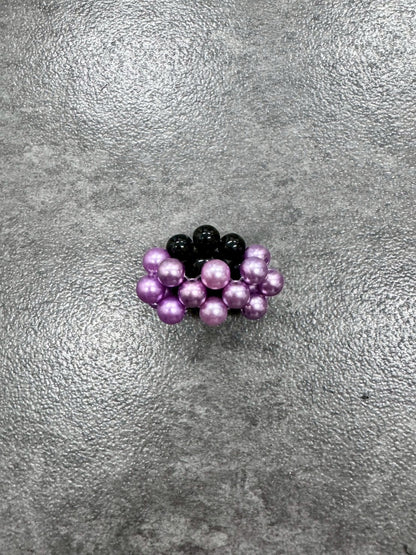 Purple Black Megaflower Ring