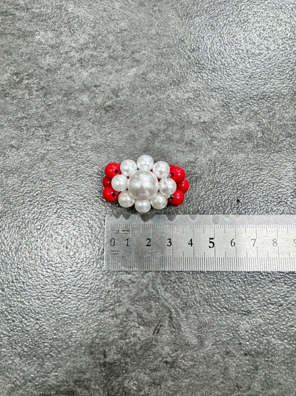 Red White Megaflower Ring