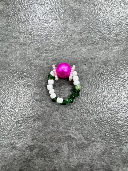 White Pink Star Ring