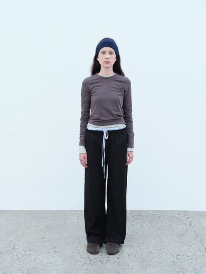 Layered Stripe Pants