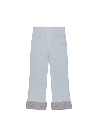 Fluffy hem sweatpants