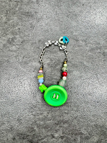 Light Green Button Bracelet