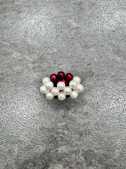 White Red Megaflower Ring