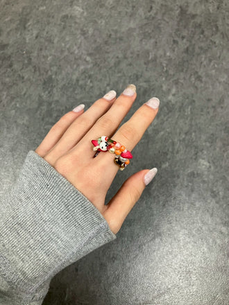 Popping Red Candy Line Ring
