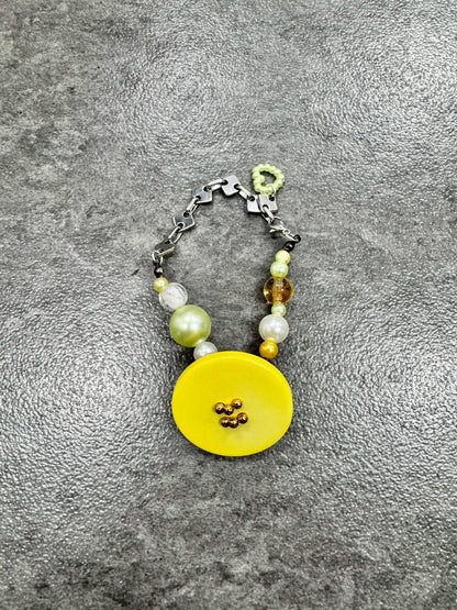 Yellow Button Bracelet