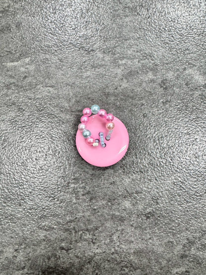 Pink Button Ring