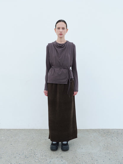 Layered Cowl Neck Top