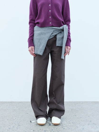 Waffle Textured Straight Pants