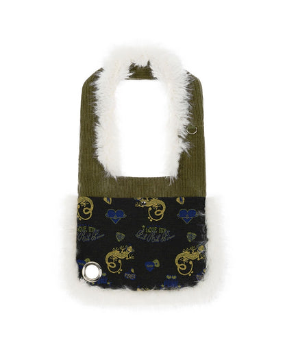 Punky lizard jacquard bag
