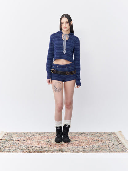 Double string piercing hoodie