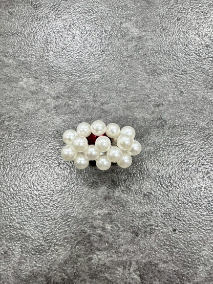 White Red MegaFlower Ring