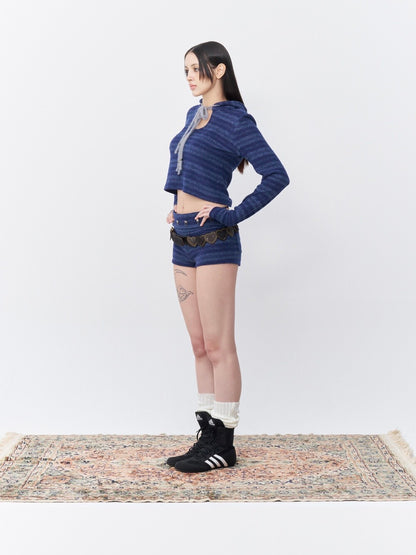 Double string piercing hoodie