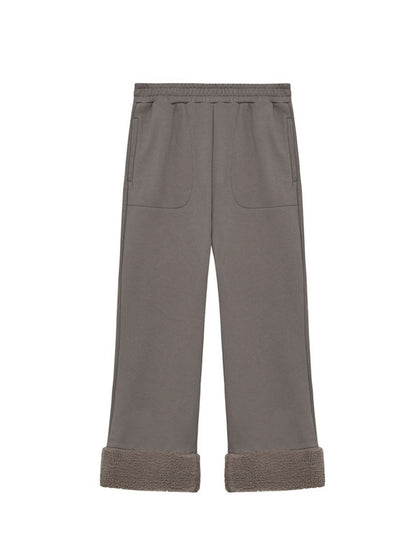 Fluffy hem sweatpants