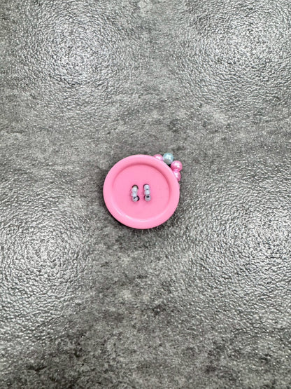 Pink Button Ring