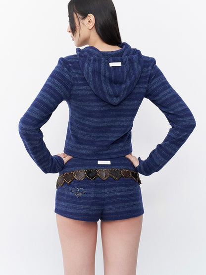 Double string piercing hoodie