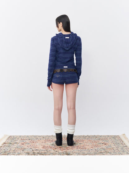 Double string piercing hoodie