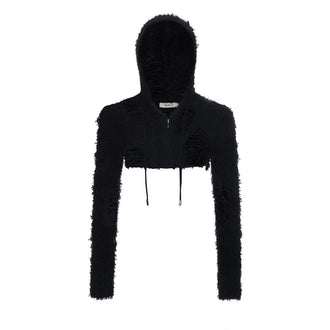 FROM KNIT HOOD ZIP UP