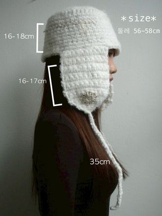 Crochet Silk Ear Flap Hat