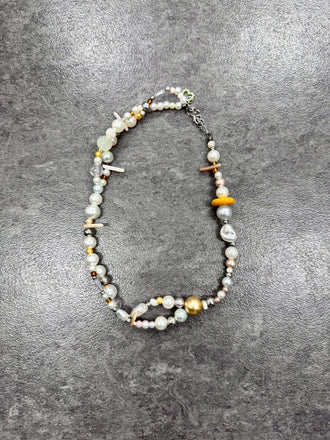 Summer Gold Gem Mixed Necklace