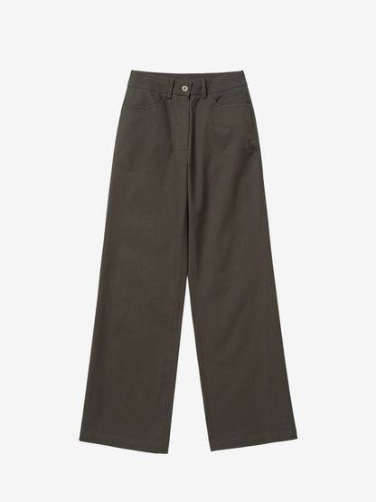 Waffle Textured Straight Pants