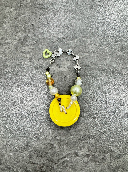 Yellow Button Bracelet