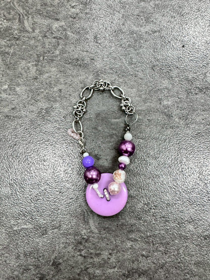 Purple Button Bracelet