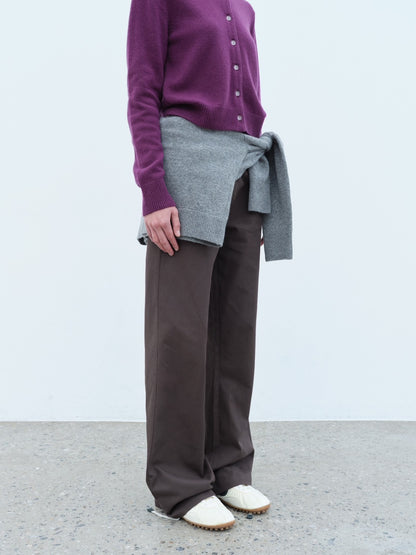Waffle Textured Straight Pants