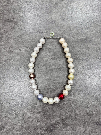White Silver Bubble Necklace