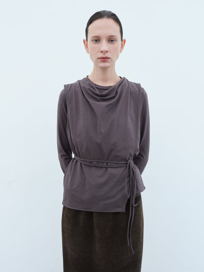 Layered Cowl Neck Top