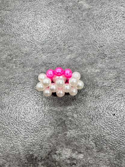 White Pink Megaflower Ring