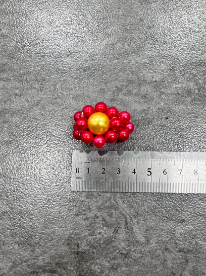 Red Gold Megaflower Ring