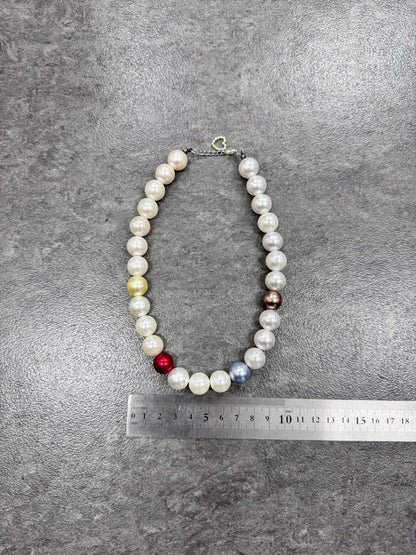 White Silver Bubble Necklace