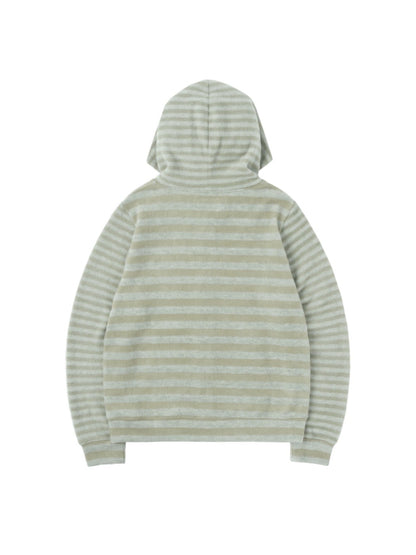 Striped Knit Zip Hoodie