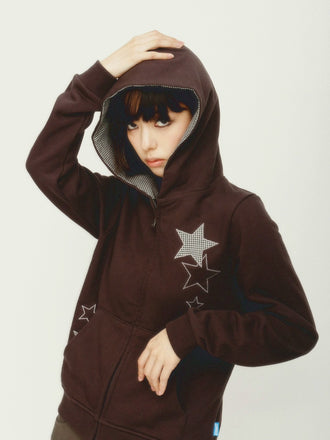 Stars Zip Up Hoodie