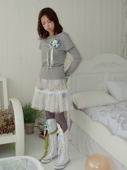 Patchwork sha shirt